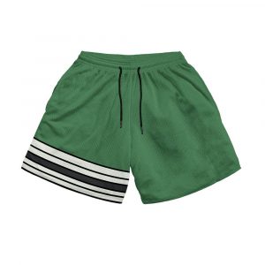Naruto Anime GYM Mesh Shorts Green Gym Shorts