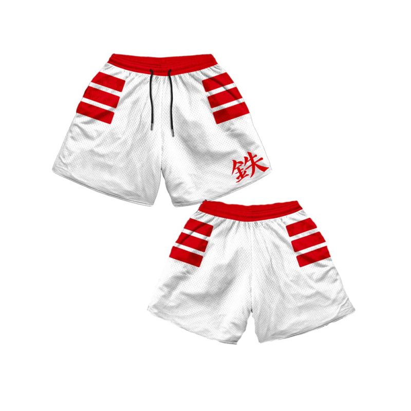 Naruto Shorts The Land of Iron Anime GYM Mesh Shorts