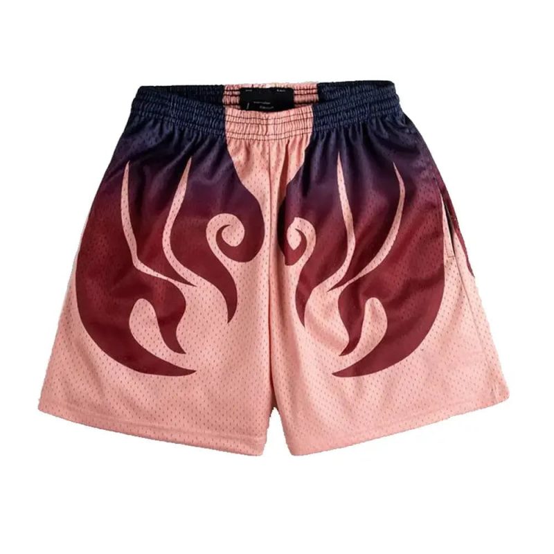 Anime Workout Gear Fire Shorts Busoshoku Haki Gear Fourth Gym Shorts Anime