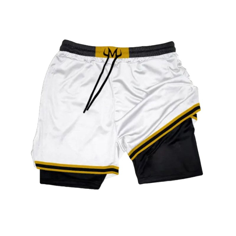 Anime Gym Gear Energetic Anime Performance Shorts White & Black