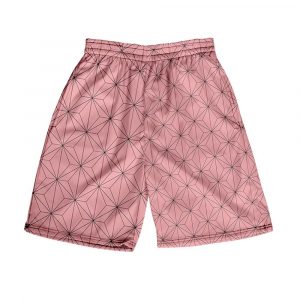 Demon Slayer shorts Nezuko Kamado Anime Shorts Pale Pink Beach Shorts