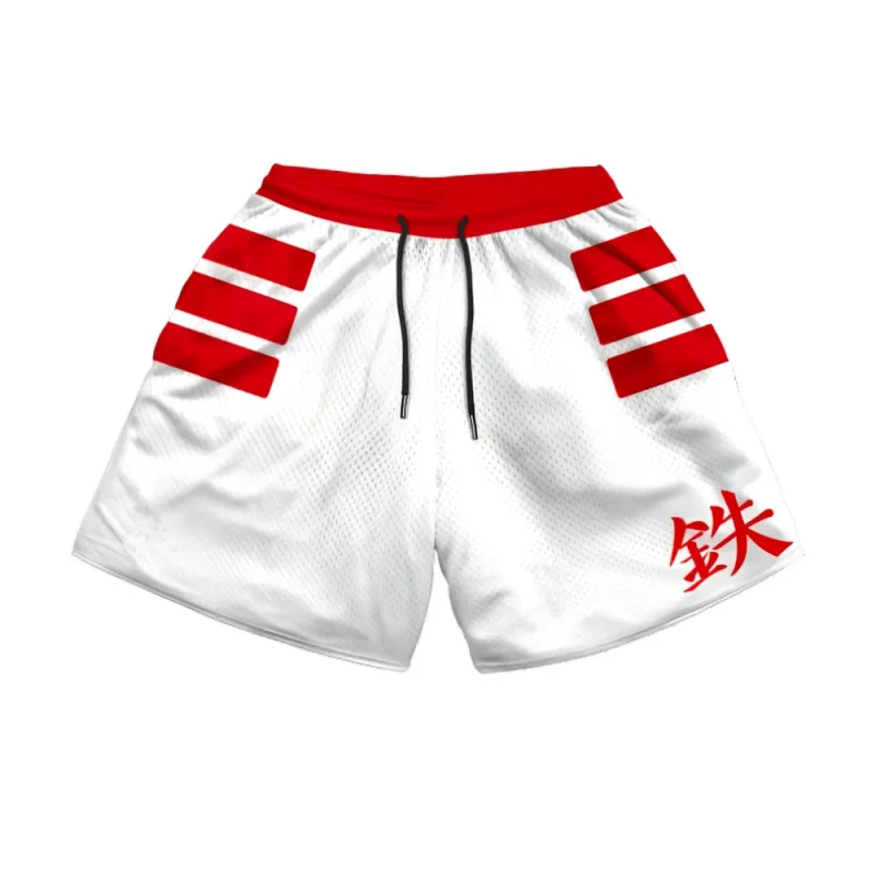 Naruto Shorts The Land of Iron Anime GYM Mesh Shorts