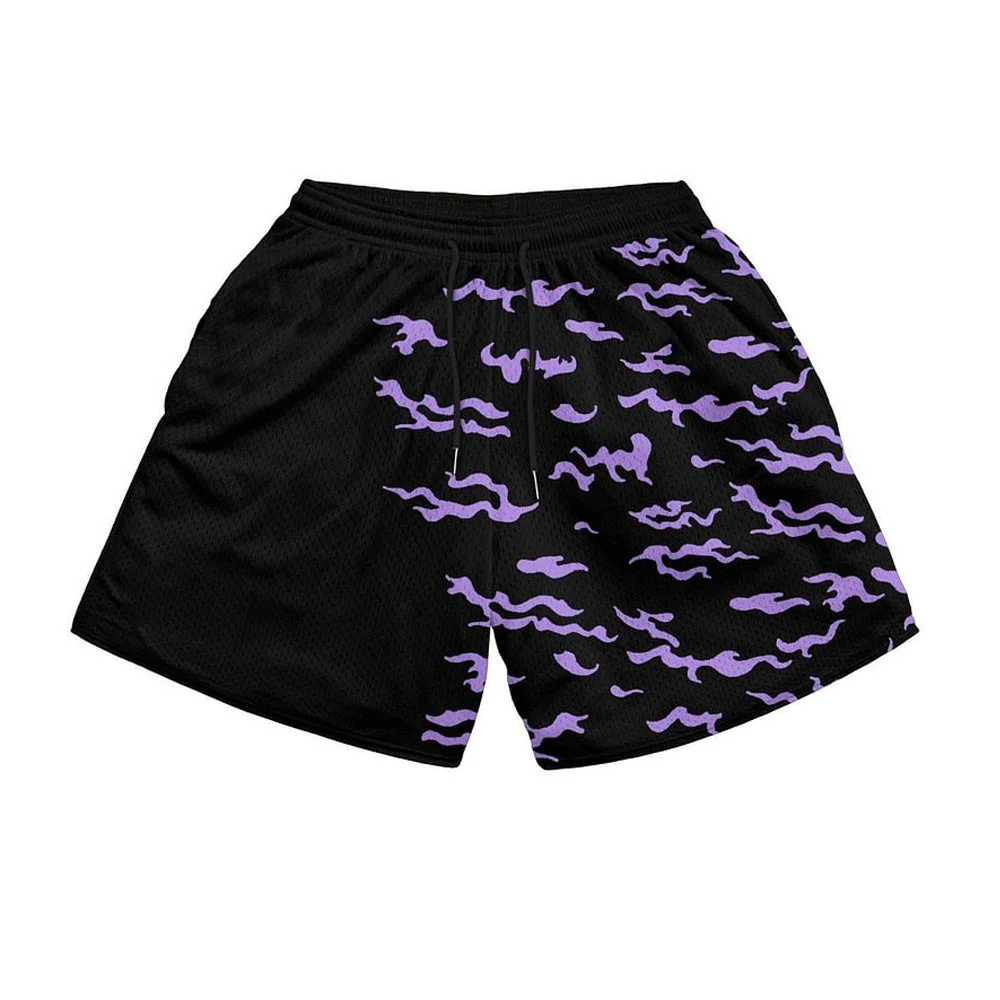 Naruto Anime Gym Outfit Sasuke Uchiha Curse Mark Anime Workout Shorts