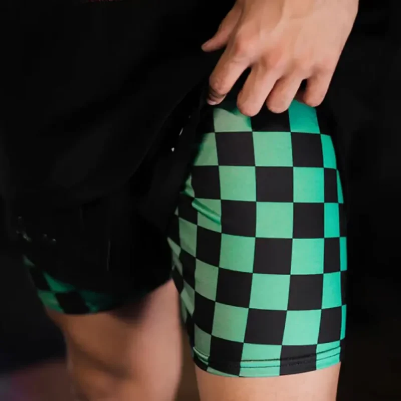 Tanjiro Kamado Checkerboard Performance Shorts 002