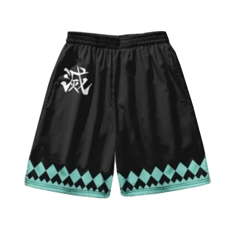 Demon Slayer Outfit Beach Shorts Tanjiro Kamado Gym Anime Shorts