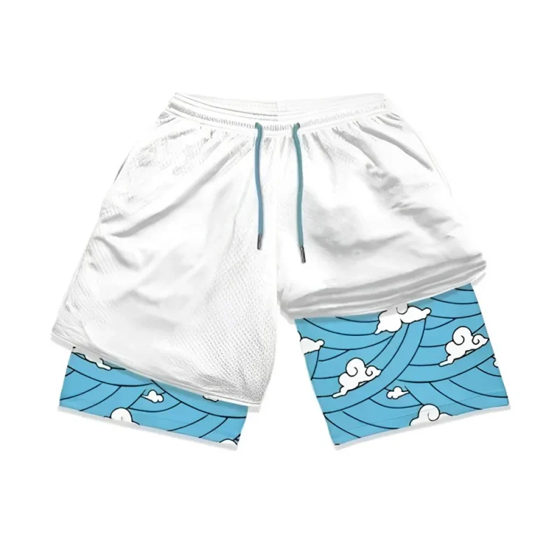 Demon Slayer Shorts Sakonji Urokodaki Water Breathing Anime Gym Performance Shorts