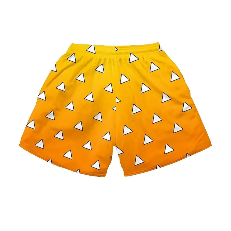 Zenitsu Agatsuma Thunderclap Anime Mesh Shorts Back