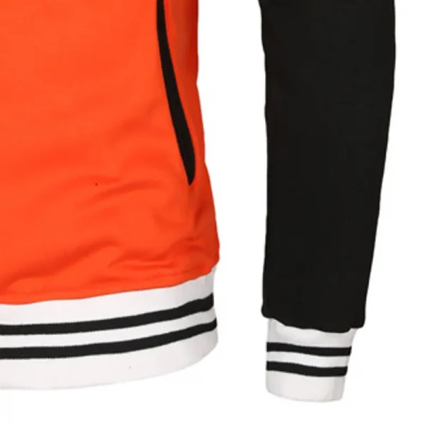 Dragon Ball Z Jacket Anime Clothes Jacket Bomber Jacket Orange and Black 03