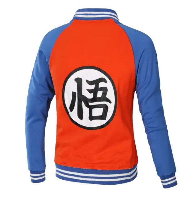 Dragon Ball Z Jacket Anime Clothes Jacket Bomber Jacket Orange and Blue 02