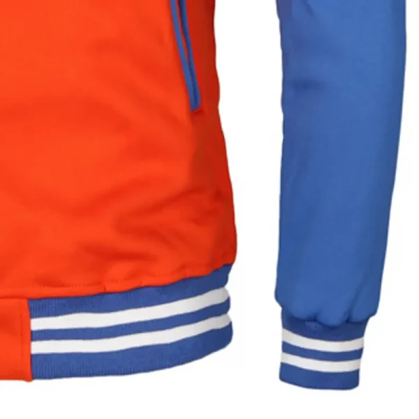 Dragon Ball Z Jacket Anime Clothes Jacket Bomber Jacket Orange and Blue 04