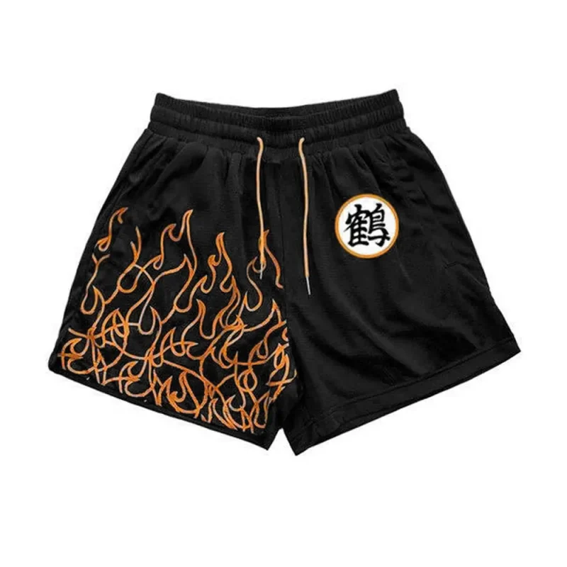 Dragon Ball Z Gym Shorts Master Shen Crane Anime Gym Shorts Mens Black