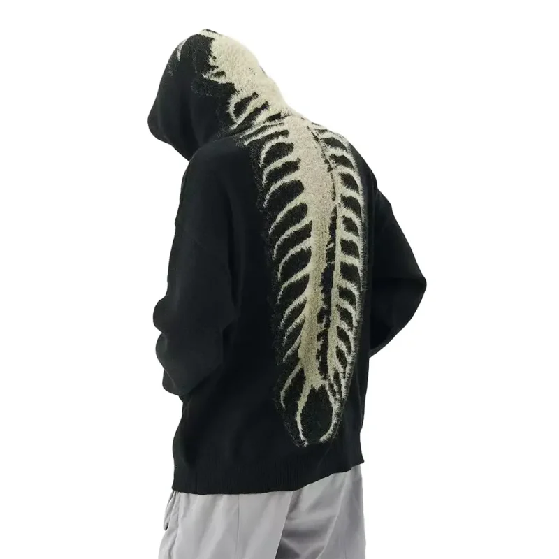 Anime Gym Hoodies Spine Hoodie Black