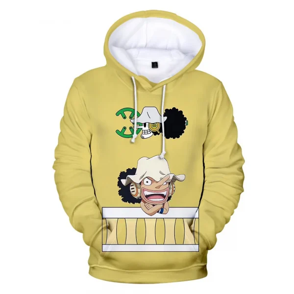 003-Usopp One Piece Hoodies Yellow