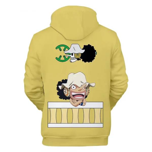 003-Usopp One Piece Hoodies Yellow-back