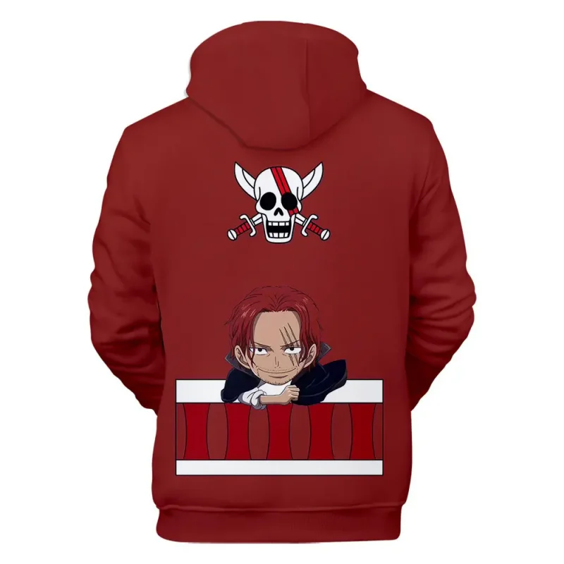 007-Shanks Hoodie One Piece Red-back