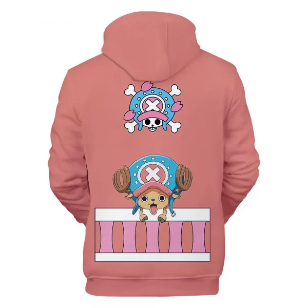 008-One Piece Hoodie Tony Tony Chopper Pink-back