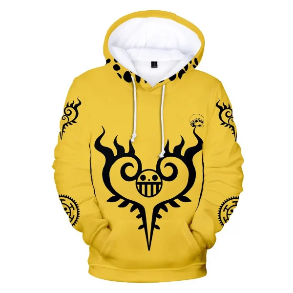 011-One Piece Law Hoodie Trafalgar Law Surgeon of Death Yellow