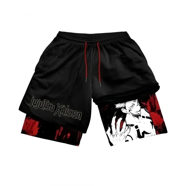 Anime Shorts Gym Jujutsu Kaisen Shorts Black