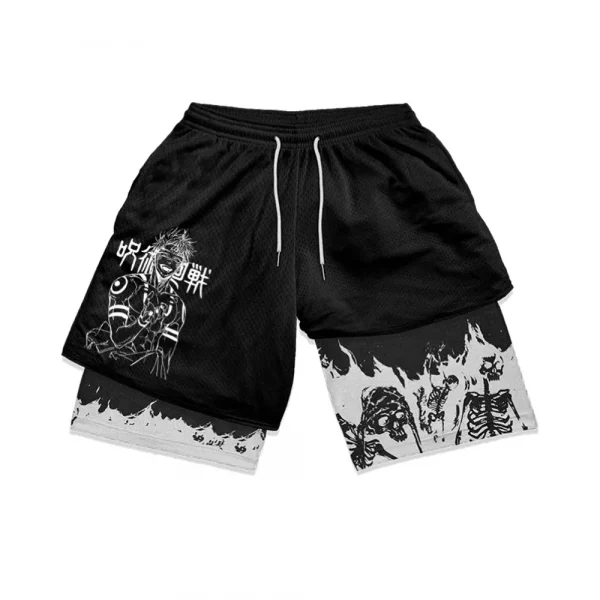 Jujutsu Shorts Inside The Prison Realm Black Anime Shorts