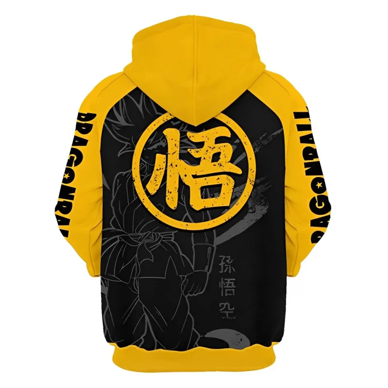 Dragon Ball Hoodie Super Goku Yellow-Back