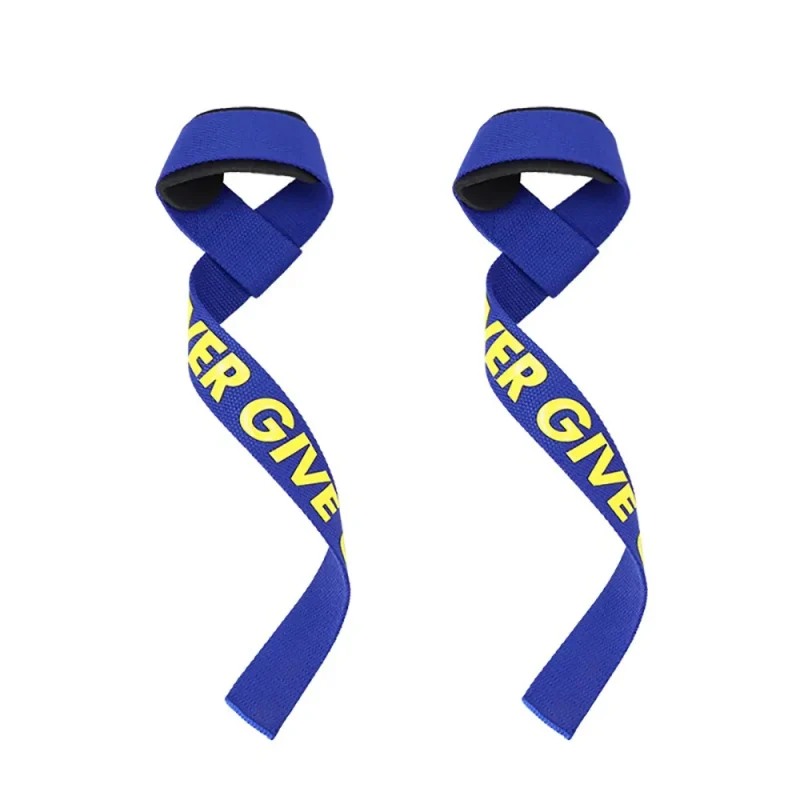 Lifting Straps Never Give Up Padded Weightlifting Straps Blue 04