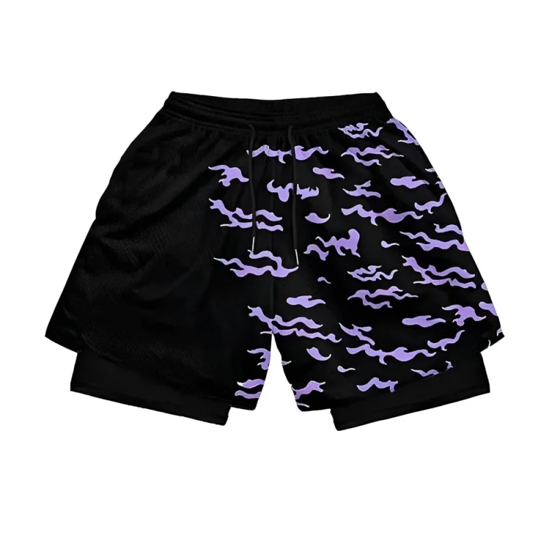 Naruto Shorts Sasuke Uchiha Curse Mark Performance Shorts